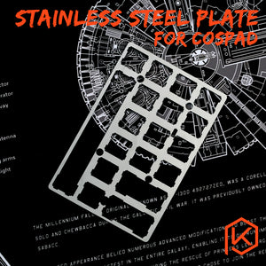 20% cospad XD24 Stainless steel Plate Mechanical Keyboard Plate support PAD GHPAD Numpad - KPrepublic
